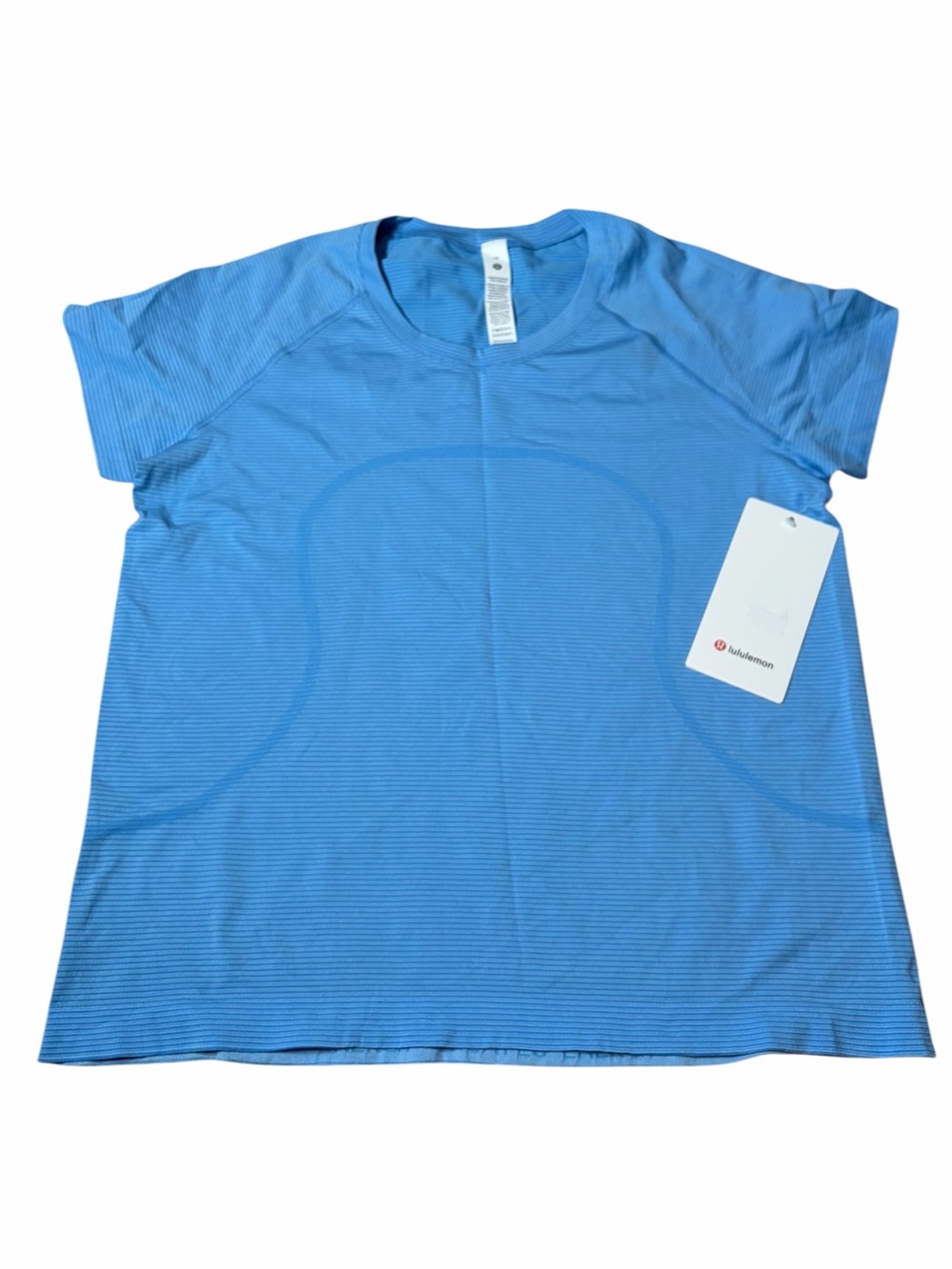 NWT Lululemon Swiftly Tech Short-Sleeve 2.0 *Race (Spandex Stripe Ocean Wave) 12